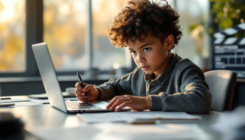 découvrez le portrait inspirant d'un enfant prodige scénariste à hollywood, un talent précoce qui révolutionne le monde du cinéma avec ses histoires captivantes.